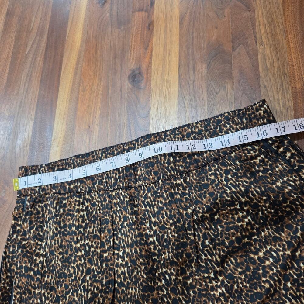 Talbots Wide Leg Pull On Pants Delicate Leopard Print Size Large - Picture 9 of 12